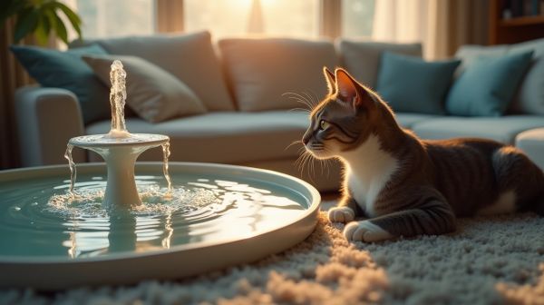 Pour votre chat, une fontaine à eau : un choix surprenant pour la santé